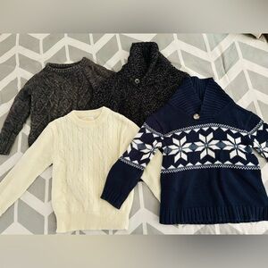 Boys Cableknit Sweater Lot of 3 Size 3T fair isle